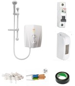 Resim teknotrust Banyo Tipi Elektrikli Şofben V1200 4 Mt Kablolu Tam Takım Set ( Montaj 