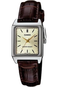 Resim Casio Ltp-v007l-9eudf Kahverengi Deri Kordon Kare Kadın Kol Saati 