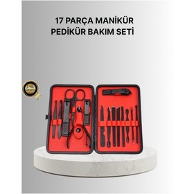 Resim Şık Kutu Tasarımlı 17 Parça Manikür Pedikür Seti Dayanıklı Ve Hijyenik 