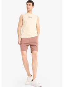 Resim DeFacto Beli Bağcıklı Cepli Basic Düz Şort E2616AX25SMBN307 