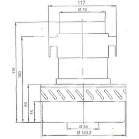 Resim Parmis Vetrella Çift Fanlı Süpürge Motoru 1200W Bakır Sargılı 