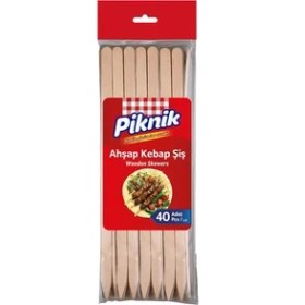 Resim CetKing Ağaç Kebap Şiş 40'lı 114 