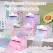 Resim 105 Sayfa İnci Kendinden Yapışkanlı Notlar, Geri Yapışkan Tasarımıyla Şeffaf Çekmezi Notlar - Okul ve Ofis Malzemeleri İçin İdeal, Ofis Malzemeleri | Şeffaf Yapışkanlı Notlar | Kolay Erişim Notları, Masa İçin Yapışkanlı Notlar 