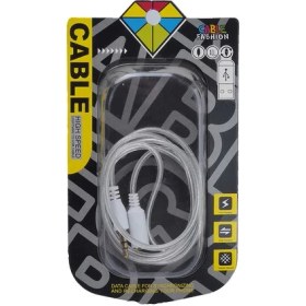Resim MobaxAksesuar Aux Audio Kablo 3.5mm Jack Transparan1M Beyaz 