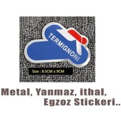 Resim Termignoni Egzoz Stickeri Yanmaz Metal Sticker Etiket Model 