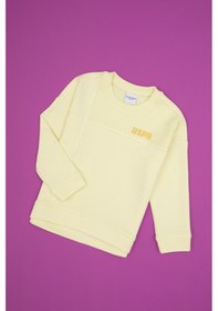 Resim U.S. Polo Assn. Kız Çocuk Sarı Bisiklet Yaka Sweatshirt 50317991-VR044 