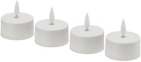 Resim LED'li tealight mum, beyaz, şarj tepsisiz 