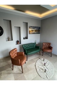 Resim Azra Mobilya Azra Aksesuar Deri Ofis Koltuk Takimi Mobilya Takımı Balkon Koltuğu Ofis Büro Koltuğu - Deri 