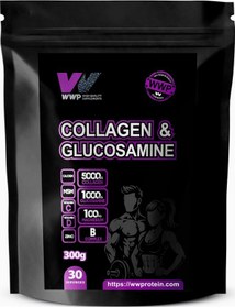 Resim Wwp Collagen & Glucosamine, Kolajen & Glukozamin Destek Tozu - 300g Kavun Aromalı. Sarı Meyve 
