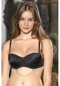 Resim Straplez Zincir Detaylı Sütyen Siyah Brf11190 Siyah 