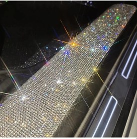 Resim Chenkestoreone Bling Kapı Koruyucu 2 Adet Beyaz Kristal Eşik Koruması 5x60 Cm 