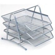 Resim Rubenis Evrak Rafı Metal Perforeli 3 LÜ Gümüş 9181 