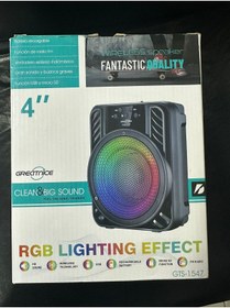 Resim EŞİYOK Greatnice GTS-1547 Rgb Ledli Bluetooth Hoparlör Usb-Tf-Fm Radyo 