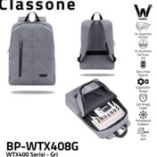 Resim Classone BP-WTX408G 15,6"Su Geçirmez Kumaş Fermuar Notebook Sırt 