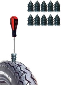 Resim zeixpow Lastik Tamir Aparatları Kauçuk Vidalı Tamir Seti (10 Parça) 