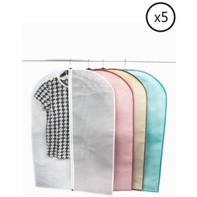 Resim 5 Adet Lüks Pencereli Elbise Kılıfı Büyük Boy 62 x 130 Cm 