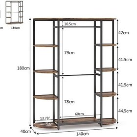 Resim Zizuva Tasarım Askılıklı Ve Raflı Gardırop 