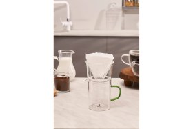 Resim Feyza Design Borosilikat Cam Dripper, 450 ml ile Kahve Demleme Keyfi Sağlar 