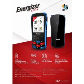 Resim Energizer E284S Kırmızı Tuşlu Telefon 32 GB Hafıza 4G LTE Mobil Bağlantı Hızı 