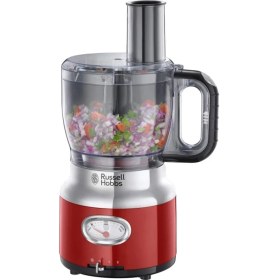 Resim Braventa Collection Russell Hobbs 25180-56 Retro Mutfak Robotu, 850W, Makinede Yıkanabilir, Kırmızı 