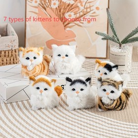 Resim Yükseltilmiş Bacaklarla El Yapımı Minyatür Kedi Figürleri - Gerçekçi Peluş Oyuncak Dekorasyonları, Ev Dekoru veya Hediye için Mükemmel, Parti Hediyeleri, Tatil Temaları (Noel, Cadılar Bayramı, Anneler Günü, Mezuniyet, İşçi Bayramı), Elektrik Bağlantısı Gerektirmez, Sevimli Kedi Dekoru 