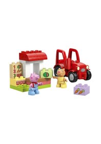 Resim LEGO® DUPLO® Peppa Pig Traktör ve Pazar 10468 - 2 Yaş ve Üzeri Çocuklar için Figür İçeren Eğitici Oyuncak Yapım Seti (18 parça) 