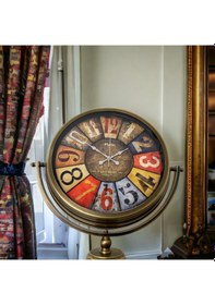 Resim Eskitme Metal Ofis Salon Otel Ayaklı Seyyar Saat B10 Eskitme 