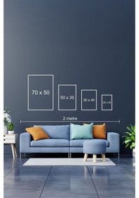 Resim Huhuli Ahşap Çerçeveli 3'lü "focus" Tablo Seti Huhu571 