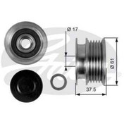 Resim GATES OAP7108 ALTERNATÖR KASNAĞI CLIO II III KANGOO MEGANE II / L 