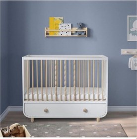 Resim Myllra Beyaz Bebek Karyolası 60x120 Beyaz 