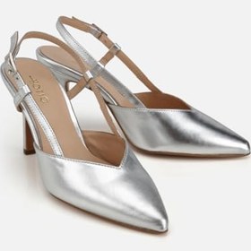 Resim HOTİÇ Kadın Deri Lame Arkası Açık Stiletto 