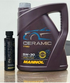 Resim Mannol 5W-30 Ceramic Katkılı Motor Yağı Ve Injector Cleaner Benzin Enjektör Temizleyici Katkısı 