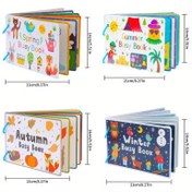 Resim Sezonal Bilgi Sticker'ları Meşgul Kitap, Gençler'in Favori Yeniden Kullanılabilir Sessiz Kitap için Okul Öncesi Öğrenme Aktivite Kitabı, 3-5 Yaş Arası Çocuklar için Eğitici Seyahat Oyuncakları En İyi Noel, Cadılar Bayramı, Şükran Günü, Yeni Yıl Hediyesi 