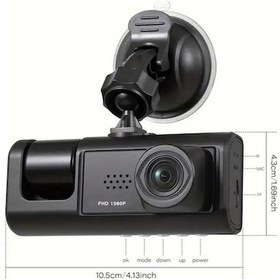 Resim Didadodo Dv300 Yeni 3 Kameralı Araç İçi Kayıt Kamerası 2.4 Ips Ekran, 2 İnç Ekranlı Gelişmiş Sistem 