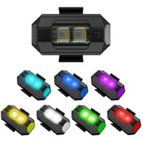 Resim Genel Markalar Rgb Motosiklet Drone Bisiklet Uyumlu Otomotiv Şarjlı Kablosuz Mini Led Lamba 