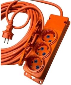 Resim 3’lü Uzatma Kablosu - 20 Metre, 3x2,5mm Kablo Kesiti, IP44 Su Sıçrama Koruması, Seyyar Prizli, Dış Mekan ve İç Mekan Kullanımı için 3WAY-20325-F Bylion 