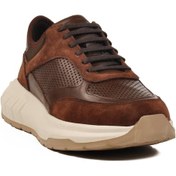Resim Ayakmod Premium 5394 M Kahve Hakiki Deri Erkek Sneaker Kahve 