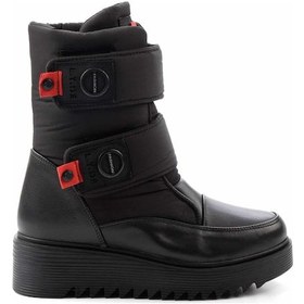 Resim Siyah Hakiki Deri Kadın Bot & Bootie K02724986303 Siyah 