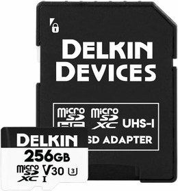 Resim Delkin Devices 64GB Hyperspeed UHS-I SDXC Hafıza Kartı + SD Adapter 