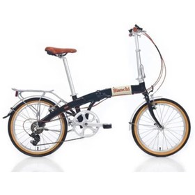 Resim Bianchi Foldıng New Vıntage Katlanır Bisiklet 290h 20 Jant 7 Vites Siyah Glossy 