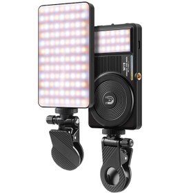 Resim Hombey M19 Çift Taraflı Led Işık 2500k-9000k 95+ Crı 3000mah Pil, Manyetik Arka, Klem Ve Soğuk Ayaklı Adaptör, Telefon-bilgisayar-tablet Uyumlu 