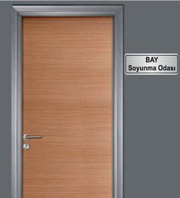 Resim 10X20 Cm Bay Soyunma Odası Yazılı Metal Yönlendirme Levhas 