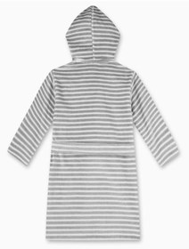 Resim PIRILTI COLLECTION Çocuk Bornozu Kapşonlu Çizgili(6-9 Yaş Arası ) 