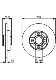 Resim Citroen C4 Picasso 1.6thp 2010-2013 Bosch Arka Disk 2 Adet 