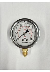 Resim Çap 63 ALTtan 1 Bar Gliserinli Manometre - Pakkens 