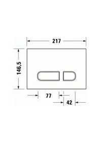 Resim Duravit A1 Kumanda Paneli, Mat Siyah, Wd5001031000 Gri 