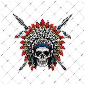 Resim Skl45 Mohikan Kurukafa Sticker 