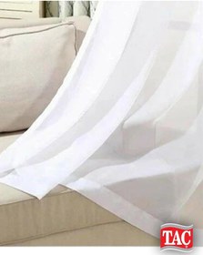 Resim Taç Düz Beyaz Vual Tül Perde / Ölçünüze Özel Dikim 