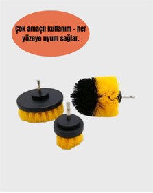 Resim ZERO LAND XMPDBY Derinlemesine Temizlik İçin Dayanıklı Kıllı Matkap (135114) Fırçası Başlığı 