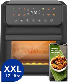 Resim Kumtel HAF-10 XXL 12 LT Fastfryer Yağsız Fritöz Airfryer 